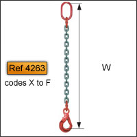 Ref 4263 codes X to F : 1 ring + 1 hook - V.A.