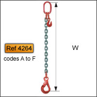 Ref 4264 codes A to F : adjustable to 1 ring + 1 hook - V.A.