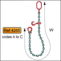 Ref 4265 codes A to C : sliding 1 ring + 1 stitch
