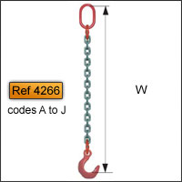 Ref 4266 codes A to J : 1 ring + 1 hook (foundry)