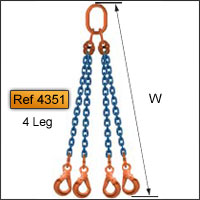 Ref 4351: 4 hooks automatic locking
